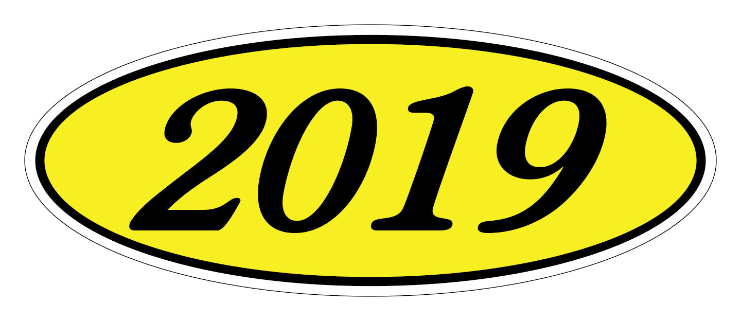 Oval Year Window Sticker