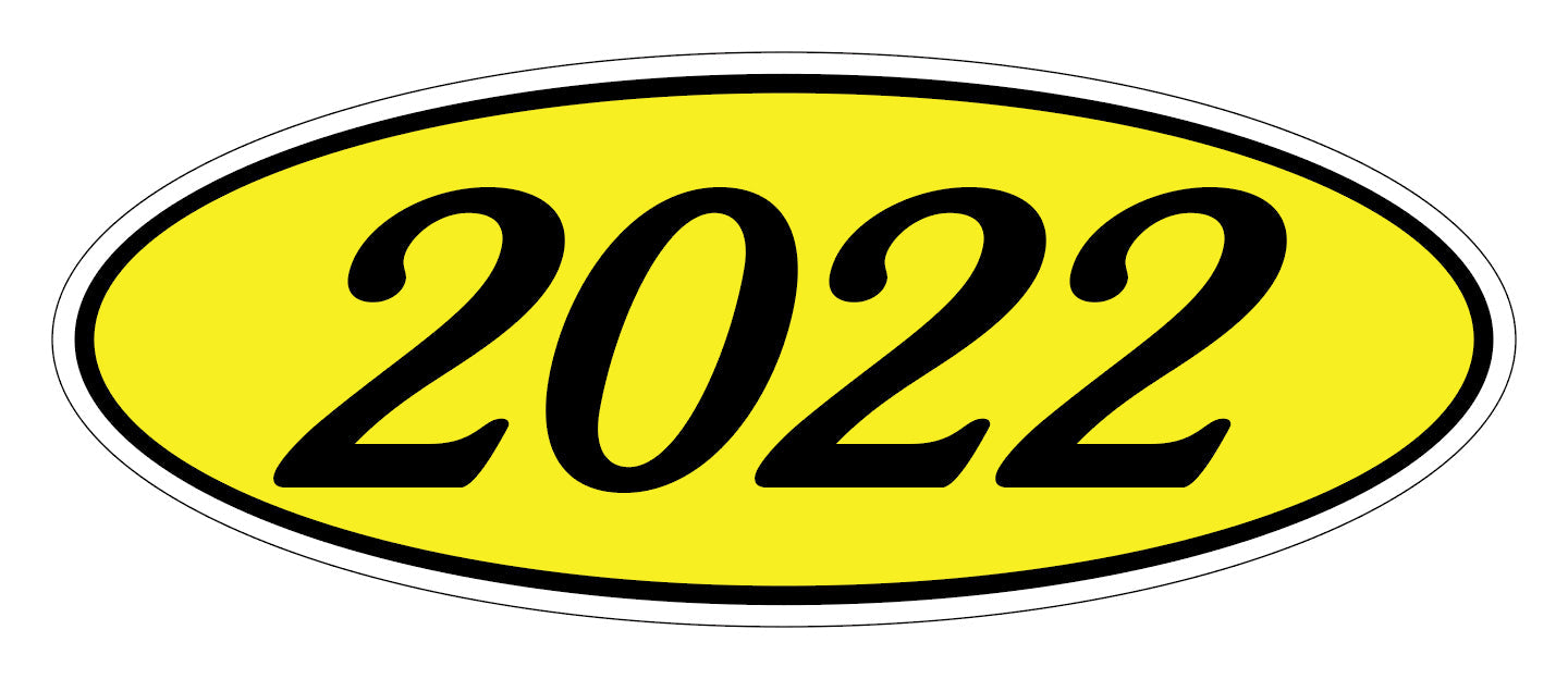 Oval Year Window Sticker