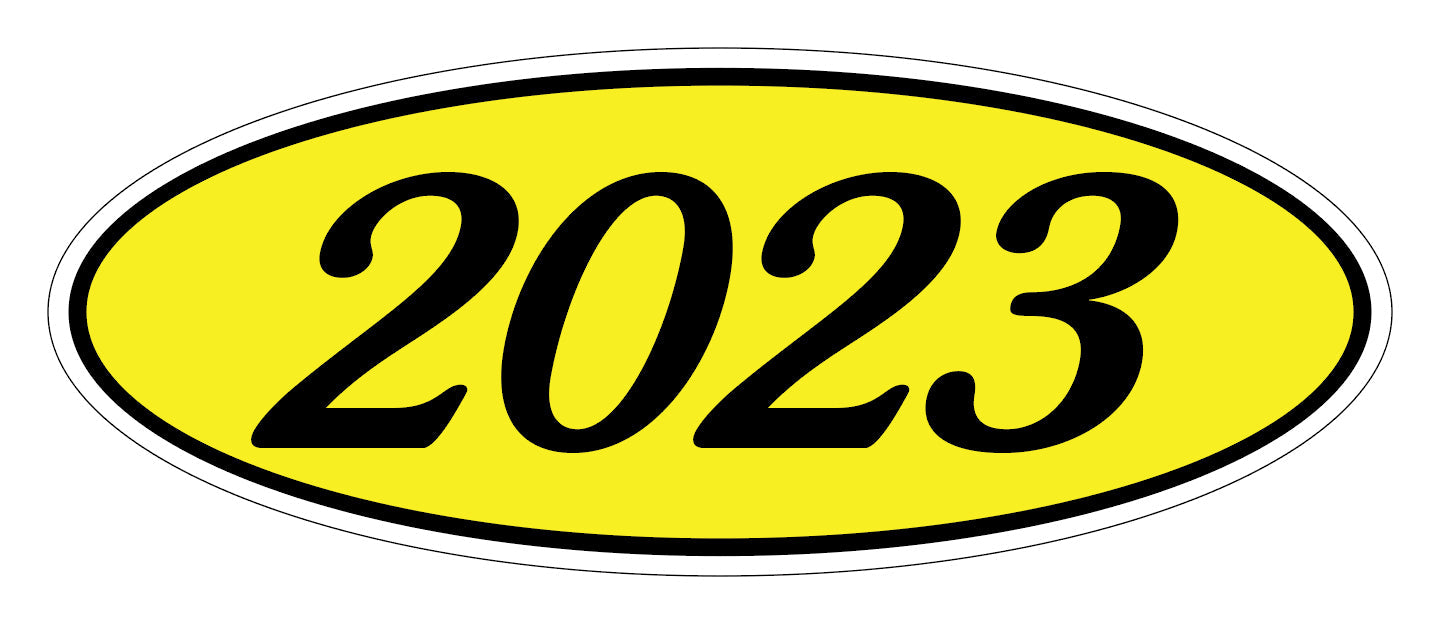 Oval Year Window Sticker