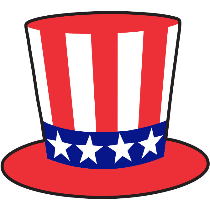 Window Sticker - PATRIOTIC HAT