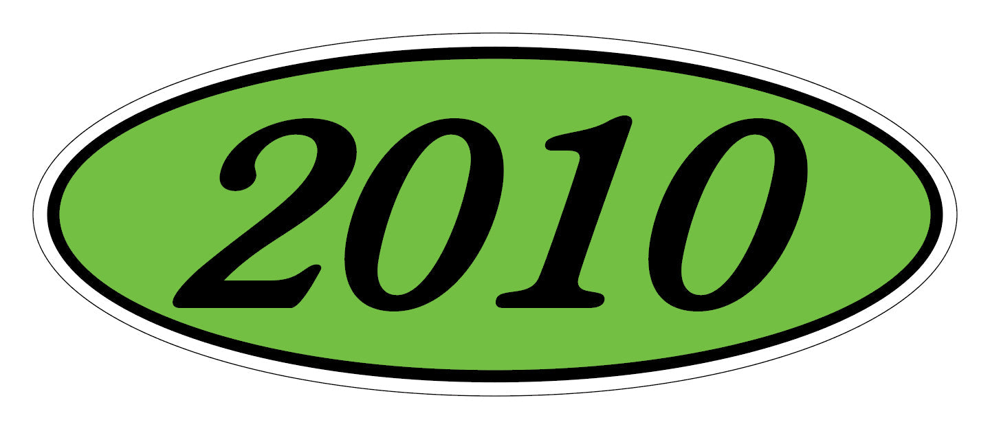 Oval Year Window Sticker
