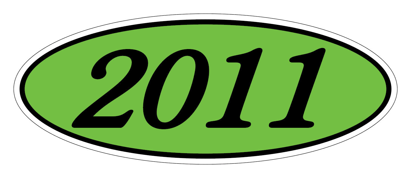 Oval Year Window Sticker