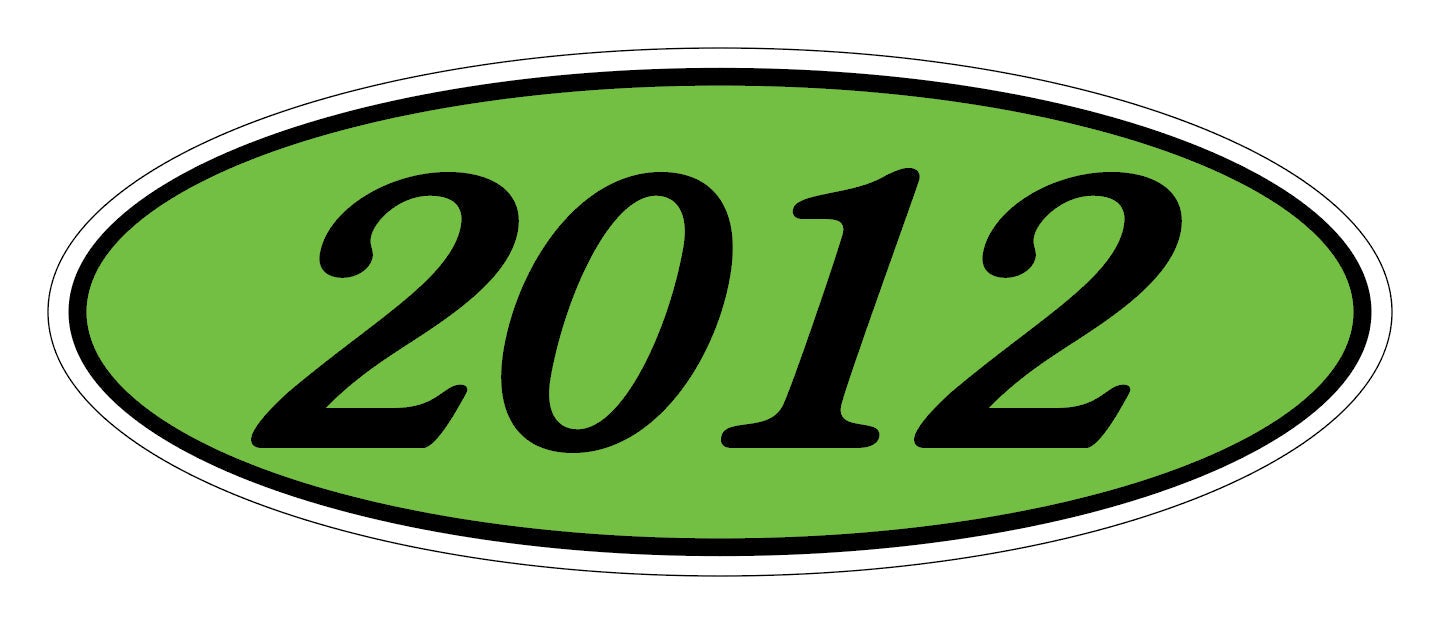 Oval Year Window Sticker