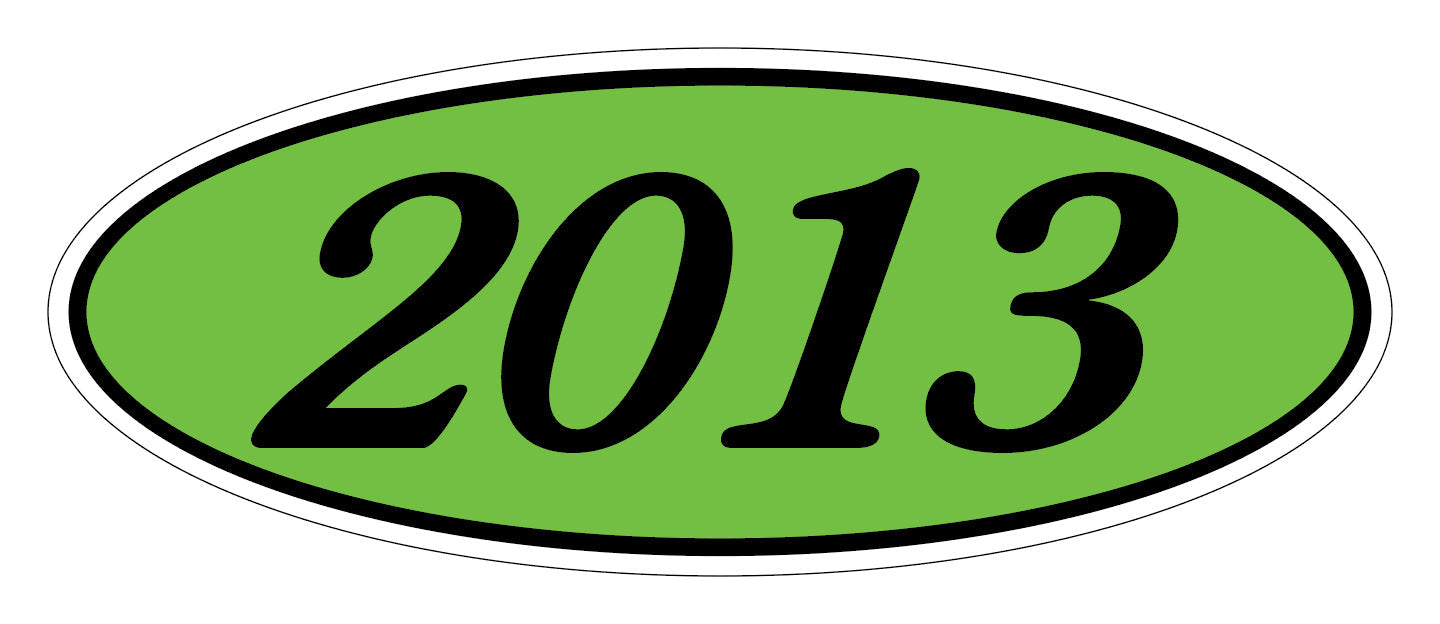 Oval Year Window Sticker