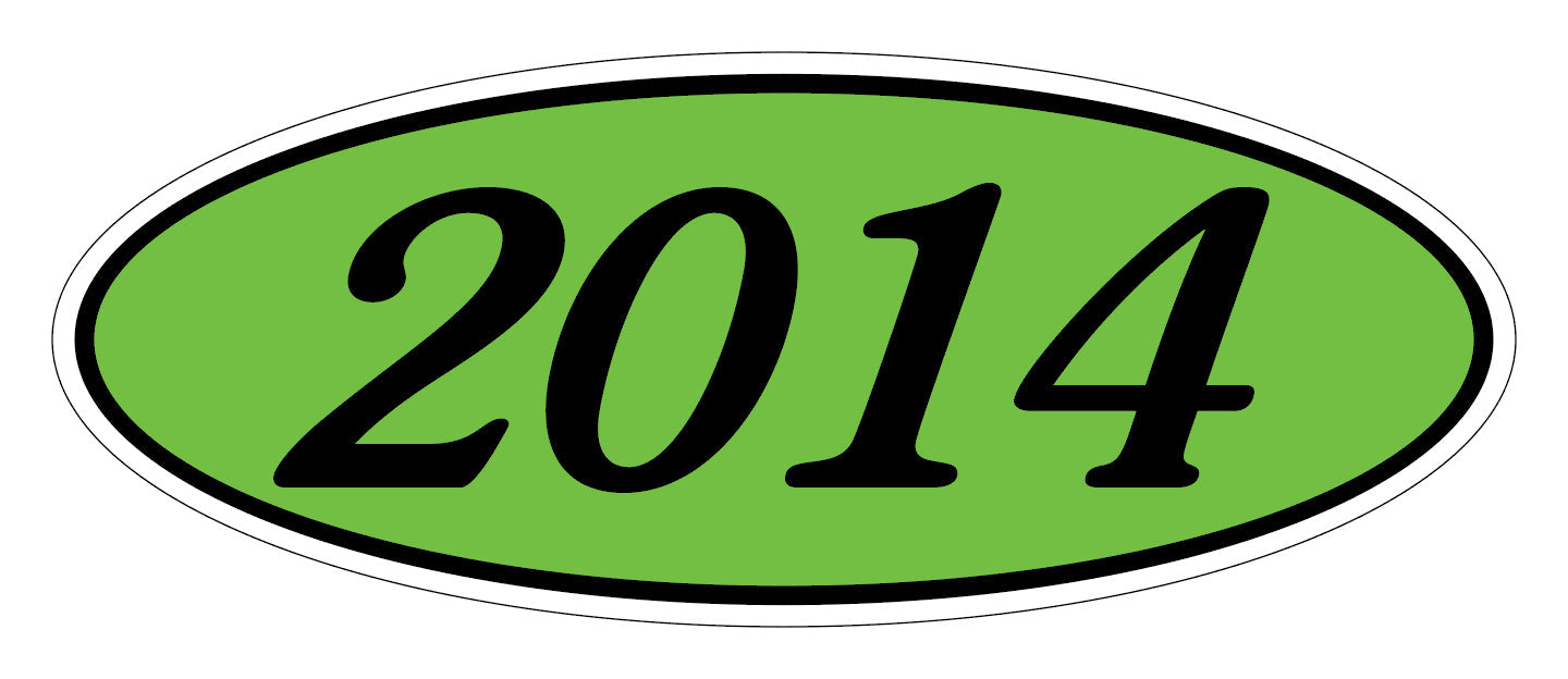Oval Year Window Sticker