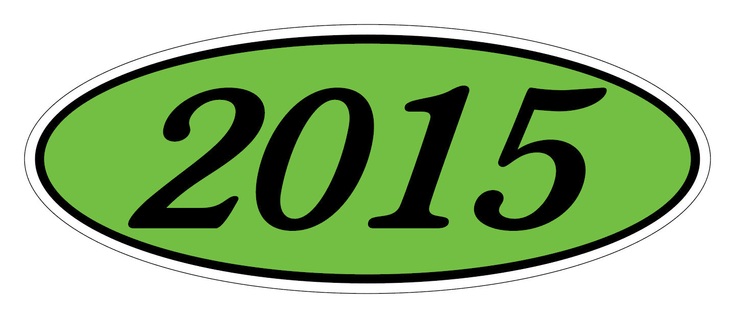 Oval Year Window Sticker