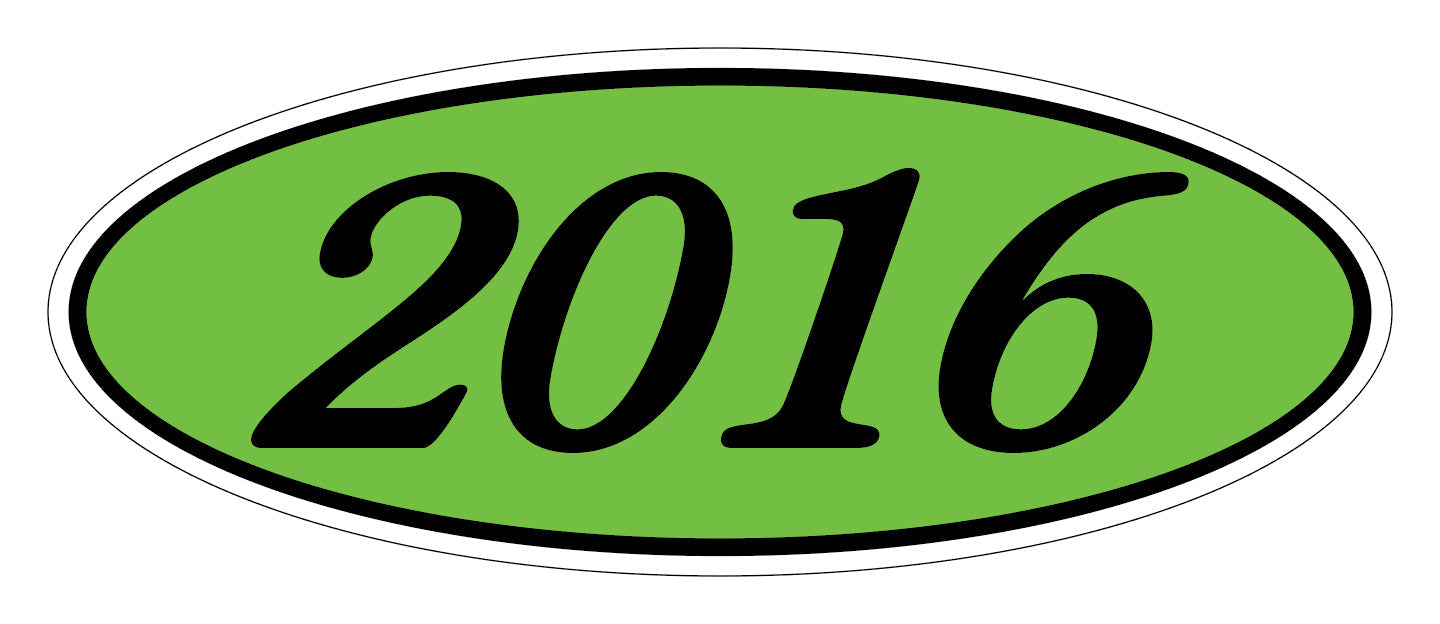 Oval Year Window Sticker