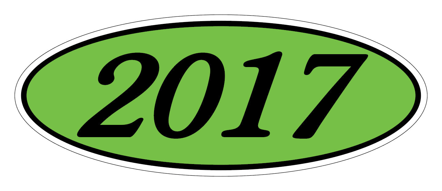 Oval Year Window Sticker