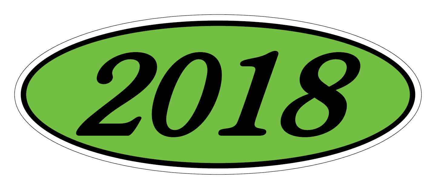 Oval Year Window Sticker
