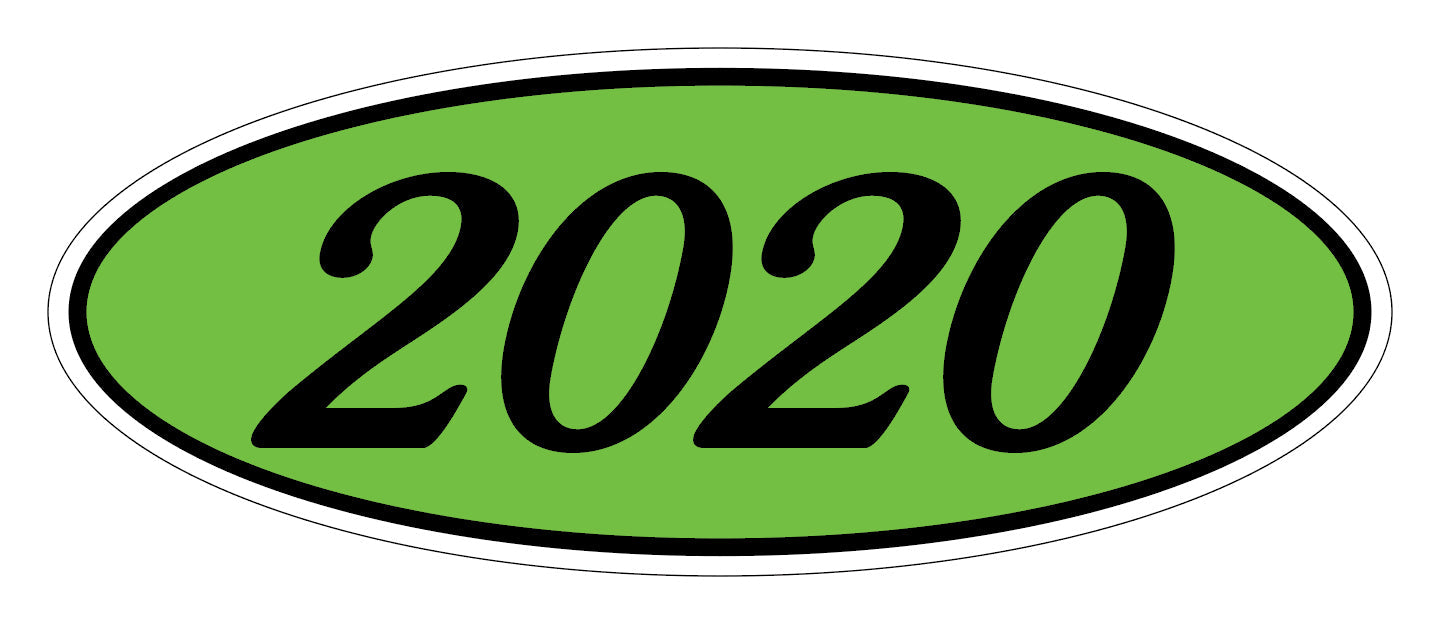 Oval Year Window Sticker