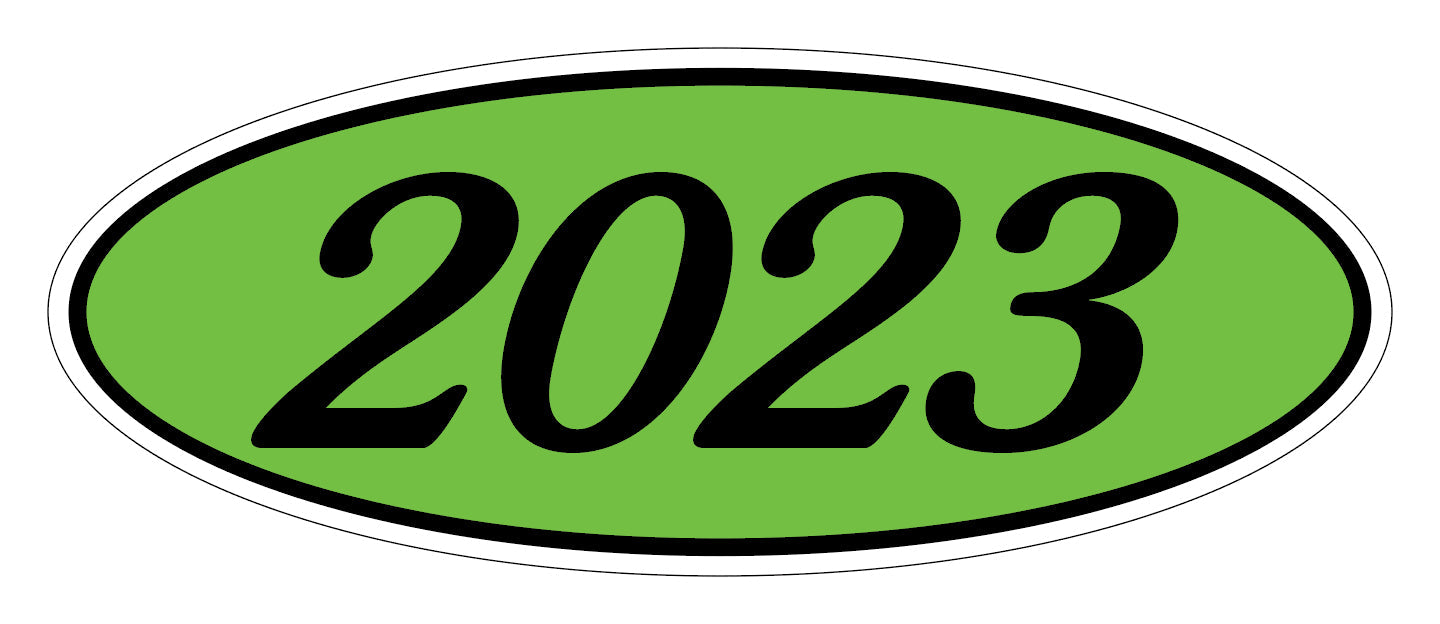 Oval Year Window Sticker