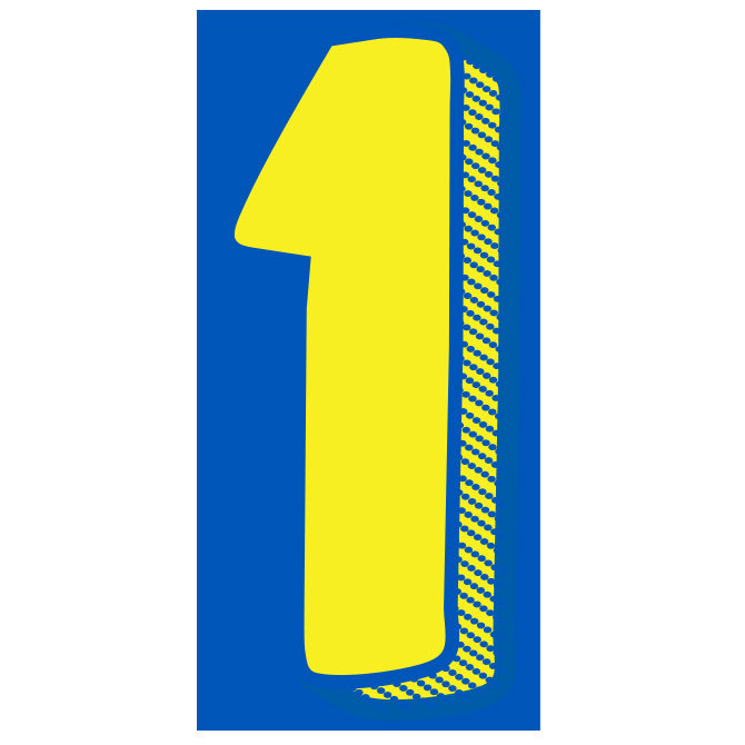 7-1/2" Yellow & Blue