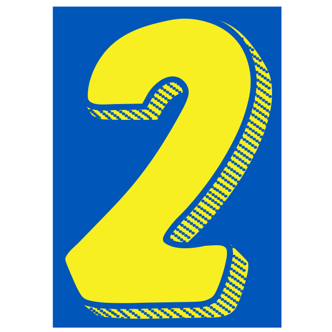 7-1/2" Yellow & Blue