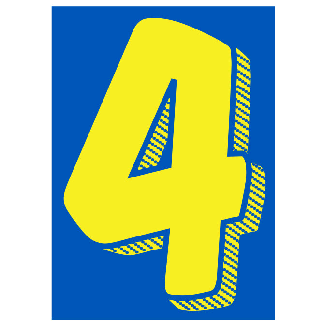7-1/2" Yellow & Blue