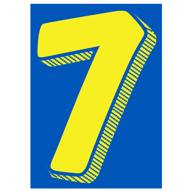 7-1/2" Yellow & Blue