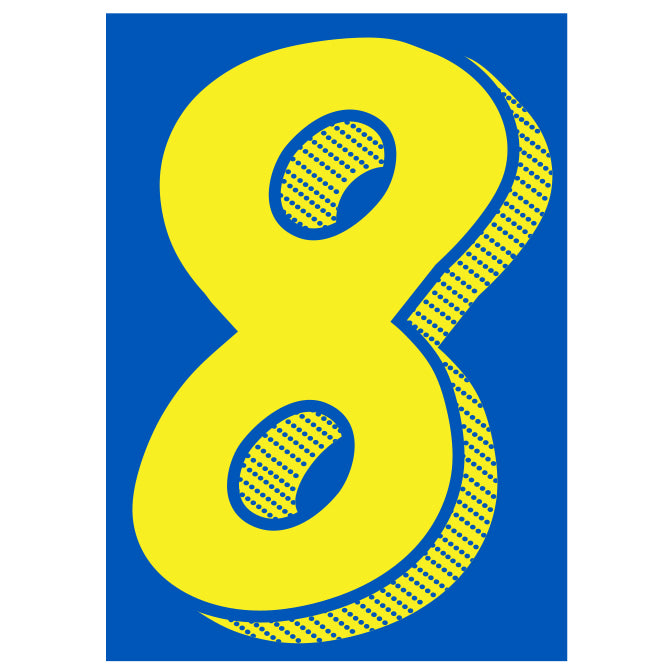 7-1/2" Yellow & Blue