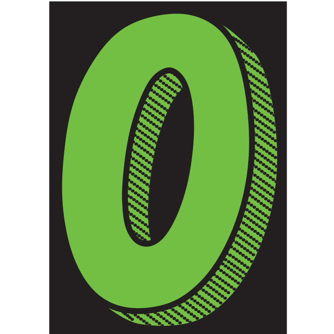 7-1/2" Fluorescent Green & Black