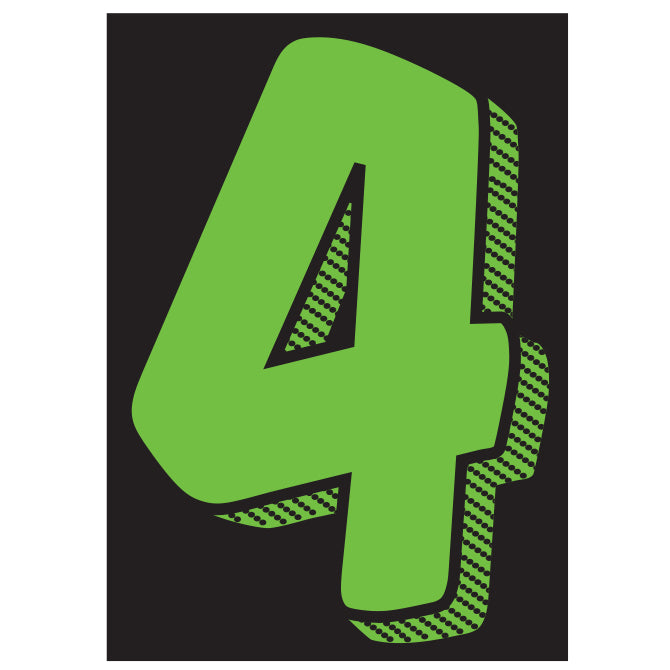 7-1/2" Fluorescent Green & Black