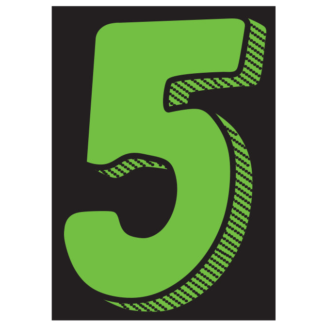 7-1/2" Fluorescent Green & Black