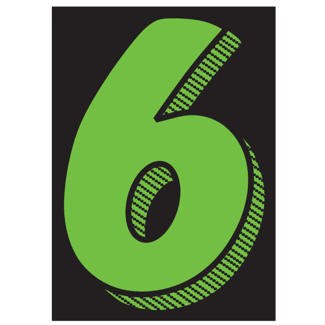 7-1/2" Fluorescent Green & Black