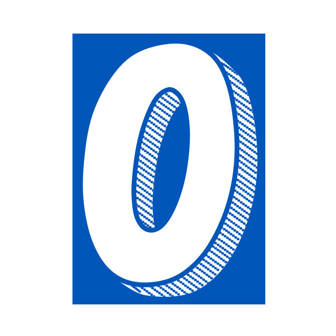7-1/2" White & Medium Blue