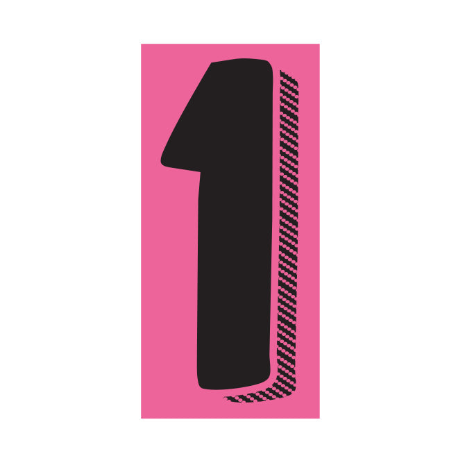 7-1/2" Black & Pink