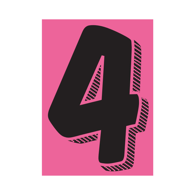 7-1/2" Black & Pink