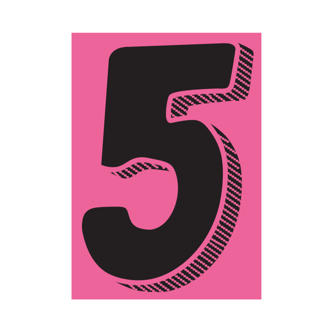 7-1/2" Black & Pink