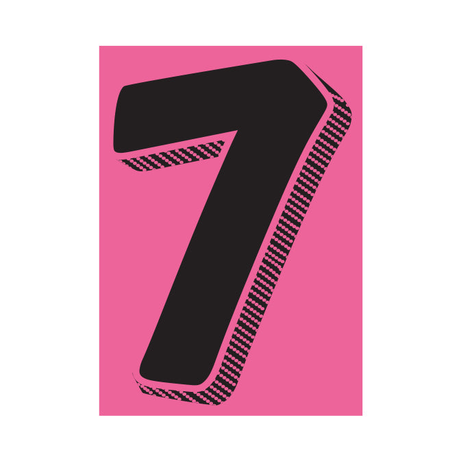 7-1/2" Black & Pink