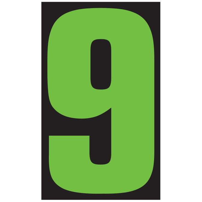 9-1/2" Fluorescent Green & Black