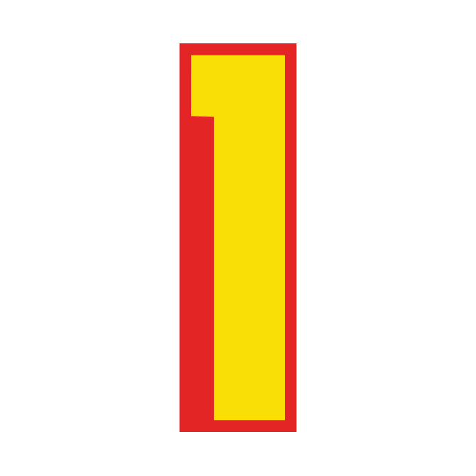9-1/2" Yellow & Red