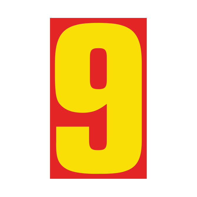 9-1/2" Yellow & Red
