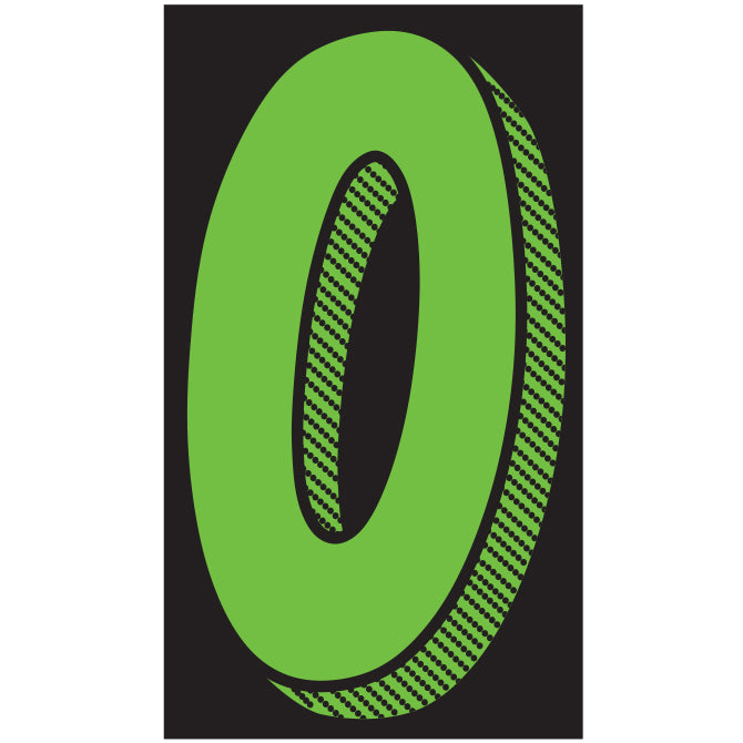 11-1/2" Fluorescent Green & Black