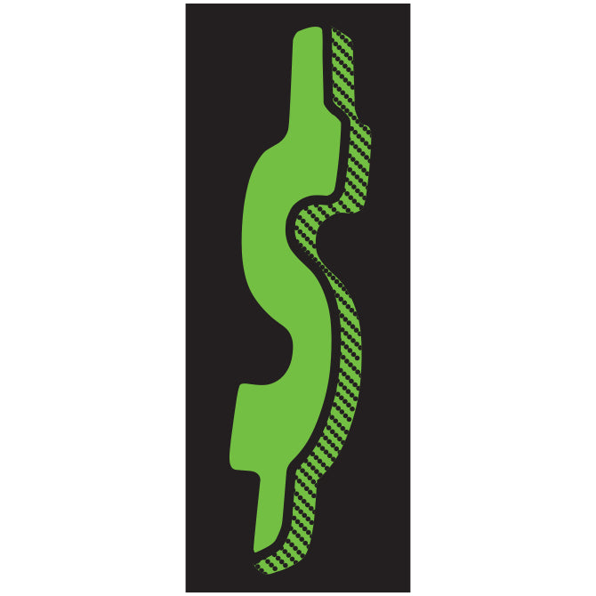 Fluorescent Green & Black Number Stickers - 11-1/2"