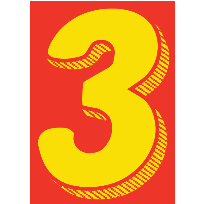 7-1/2" Yellow & Red