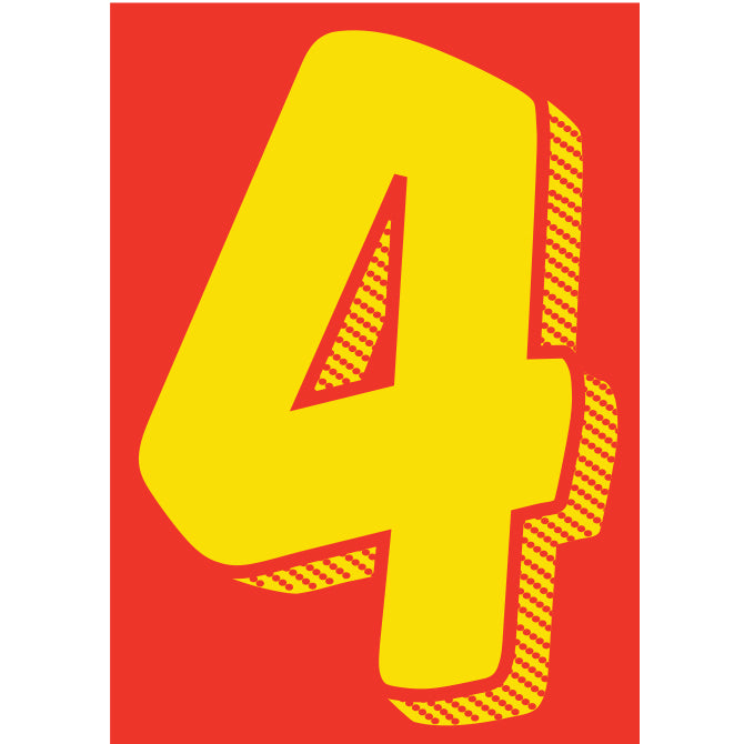 7-1/2" Yellow & Red