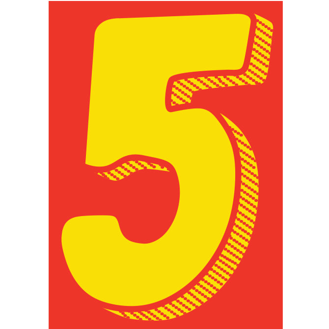 7-1/2" Yellow & Red
