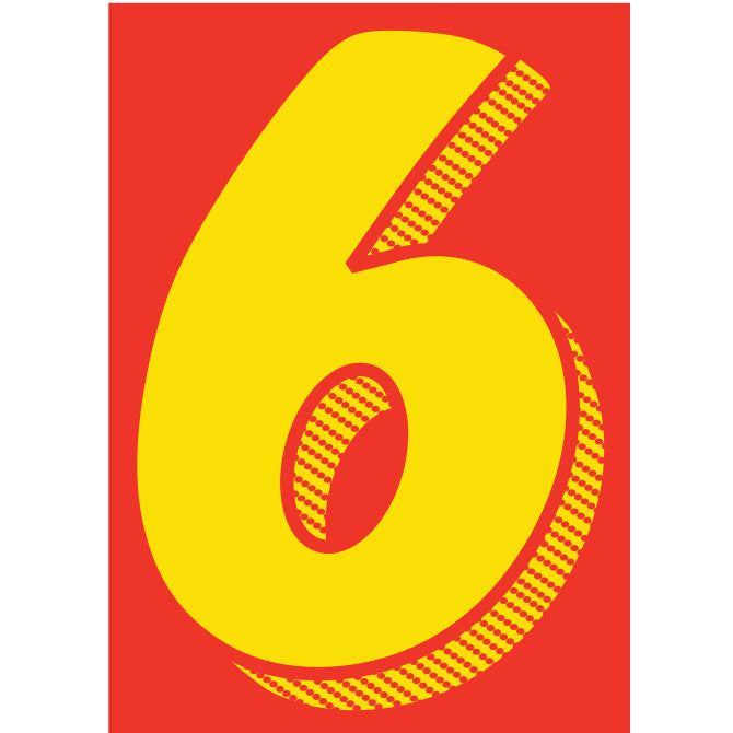 7-1/2" Yellow & Red