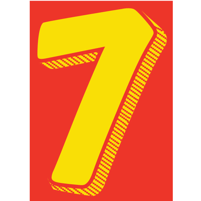 7-1/2" Yellow & Red