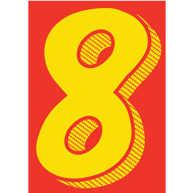 7-1/2" Yellow & Red