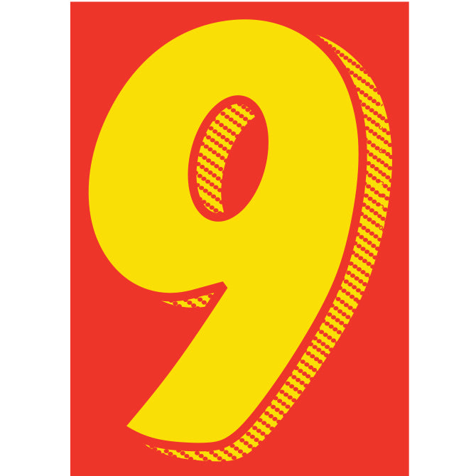 7-1/2" Yellow & Red
