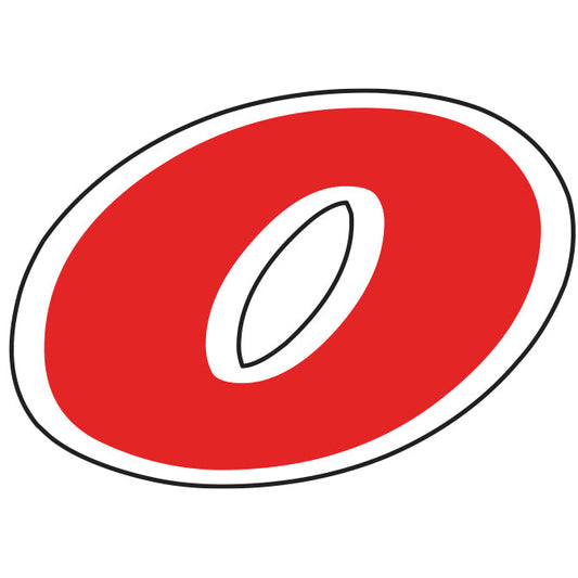 6-1/4" Red & White Die Cut