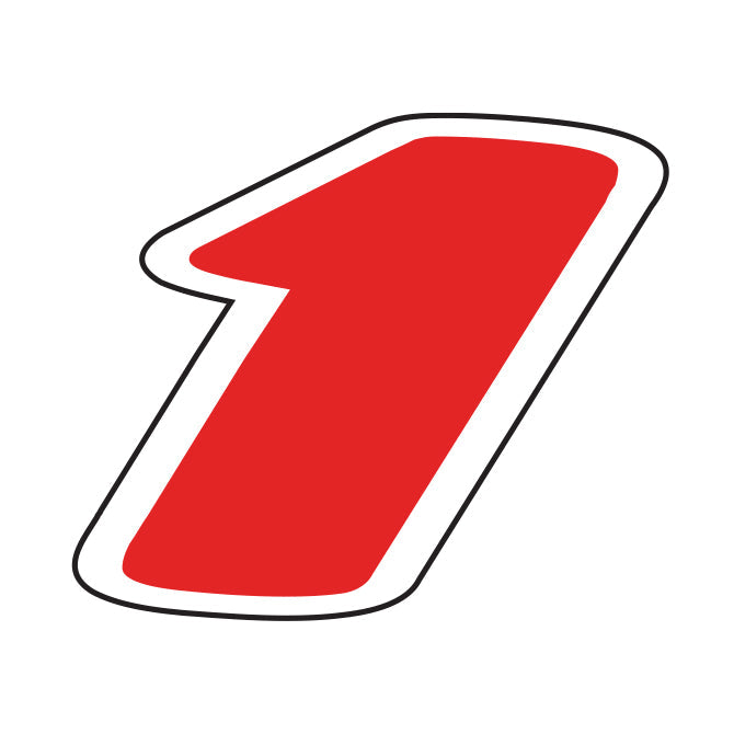 6-1/4" Red & White Die Cut