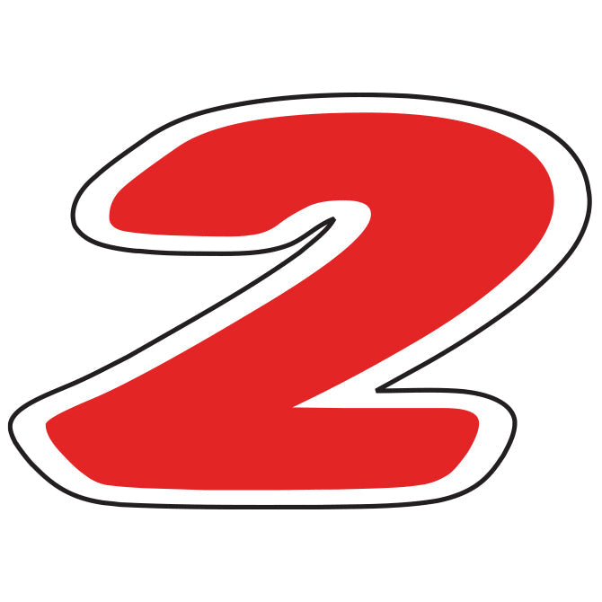 6-1/4" Red & White Die Cut