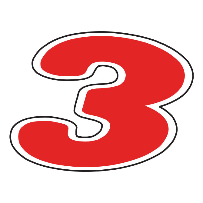 6-1/4" Red & White Die Cut