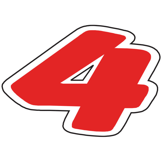 6-1/4" Red & White Die Cut