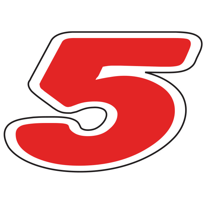 6-1/4" Red & White Die Cut