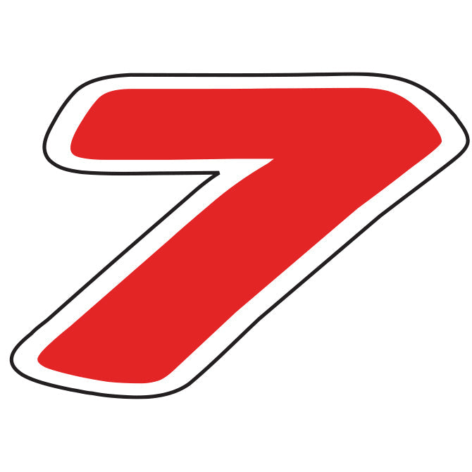 6-1/4" Red & White Die Cut