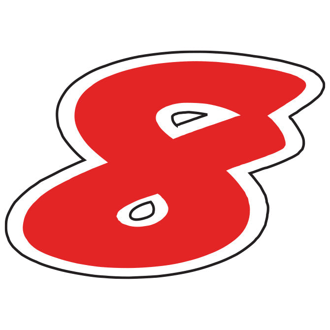 6-1/4" Red & White Die Cut