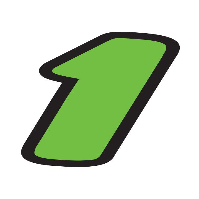 6-1/4" Fluorescent Green Die Cut